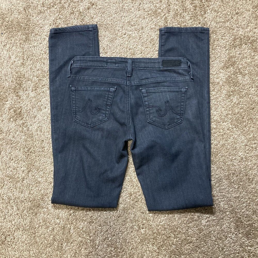 Adriano Goldschmied AG Size 25 Stevie Slim Straight Women Denim Black Jean Pants